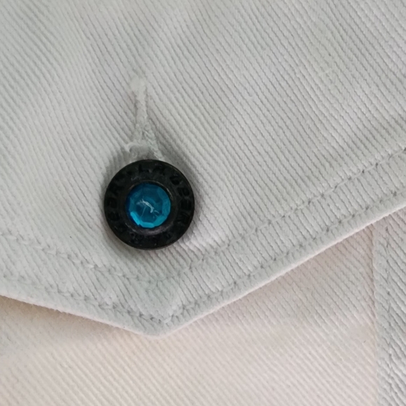 Vintage LA Gear White Denim Cropped Jacket - Picture 7 of 12